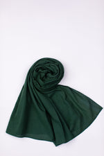 Bottle Green Cambric Scarf - Peach Republic