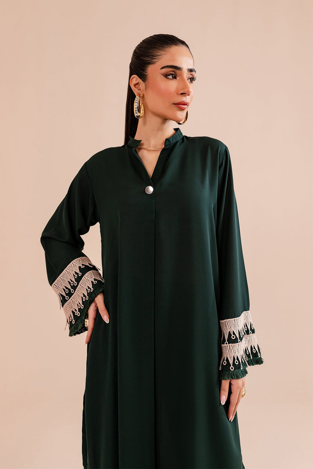 Bottle Green Classic Lace Dress