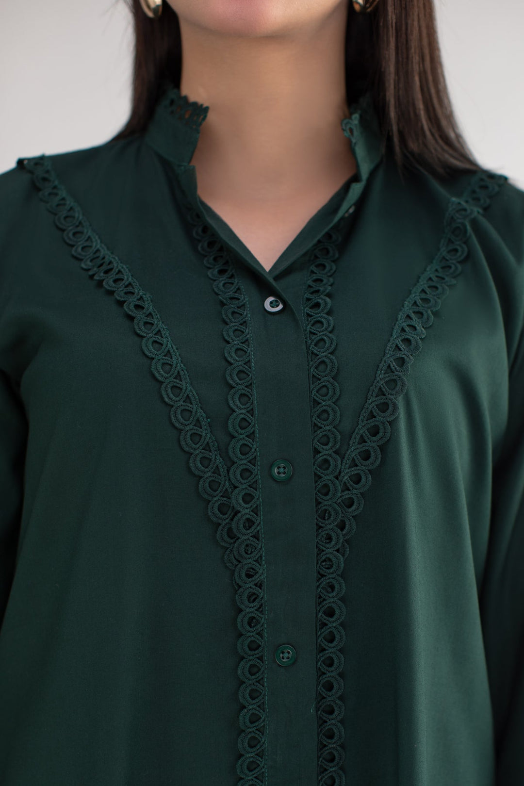Bottle Green Co Ord Set - 043 - Peach Republic