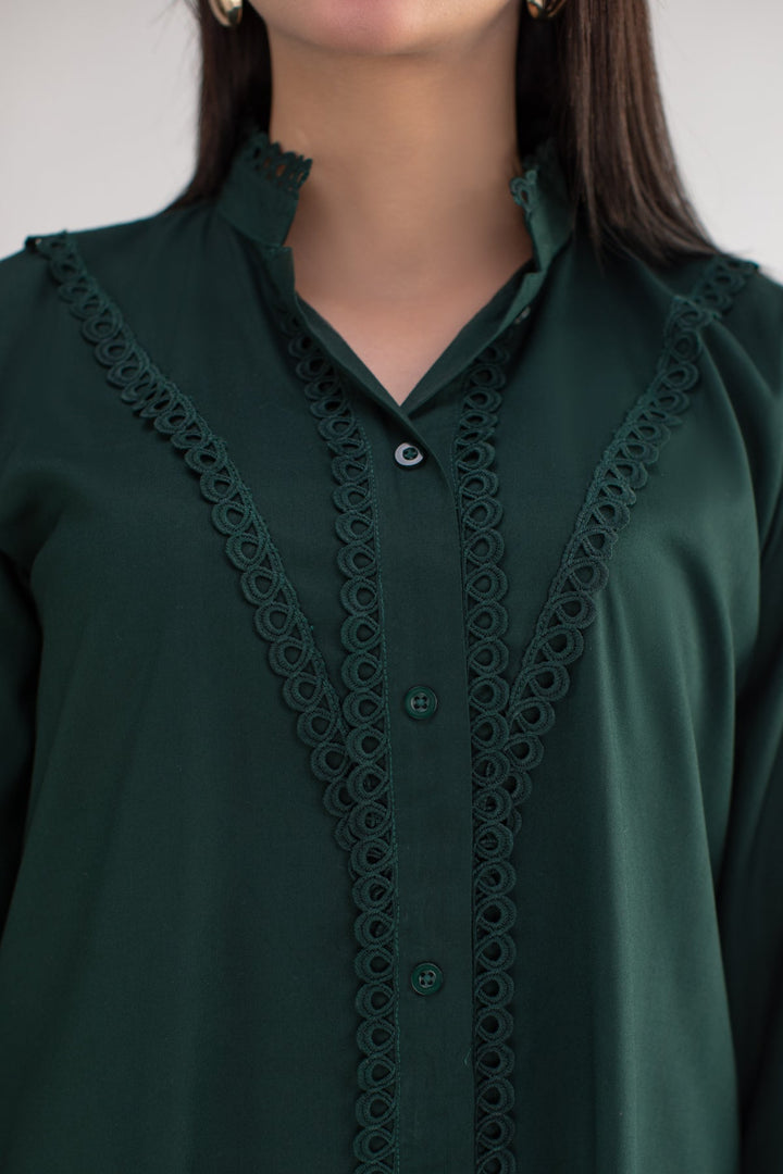 Bottle Green Co Ord Set - 043 - Peach Republic