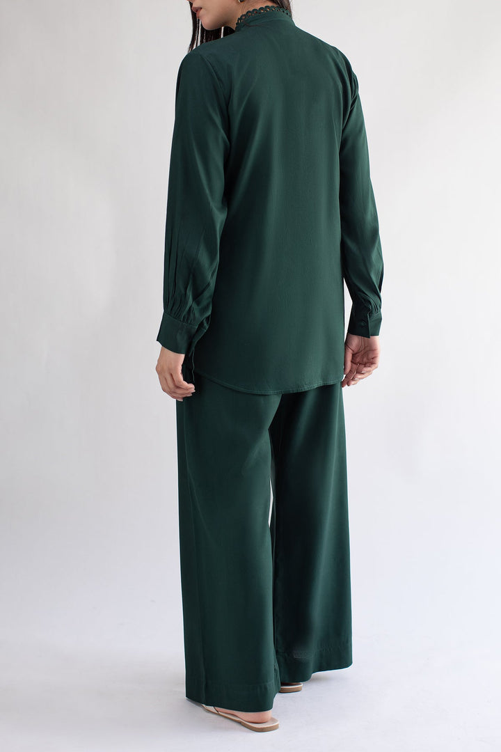 Bottle Green Co Ord Set - 043 - Peach Republic