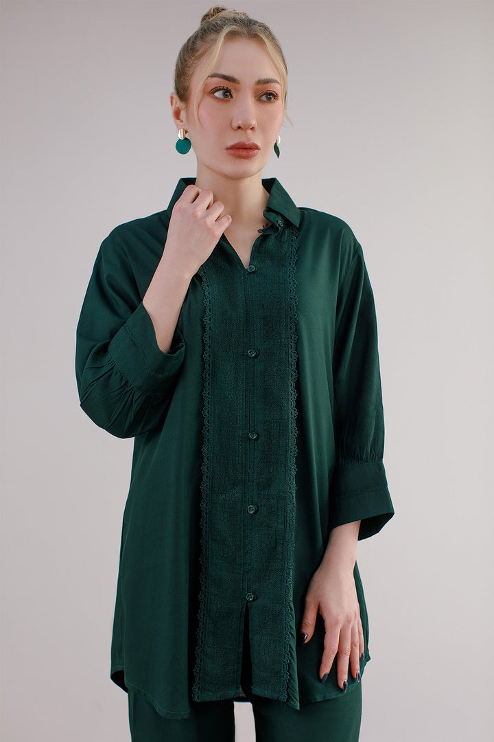 Bottle Green Co Ord Set - Peach Republic