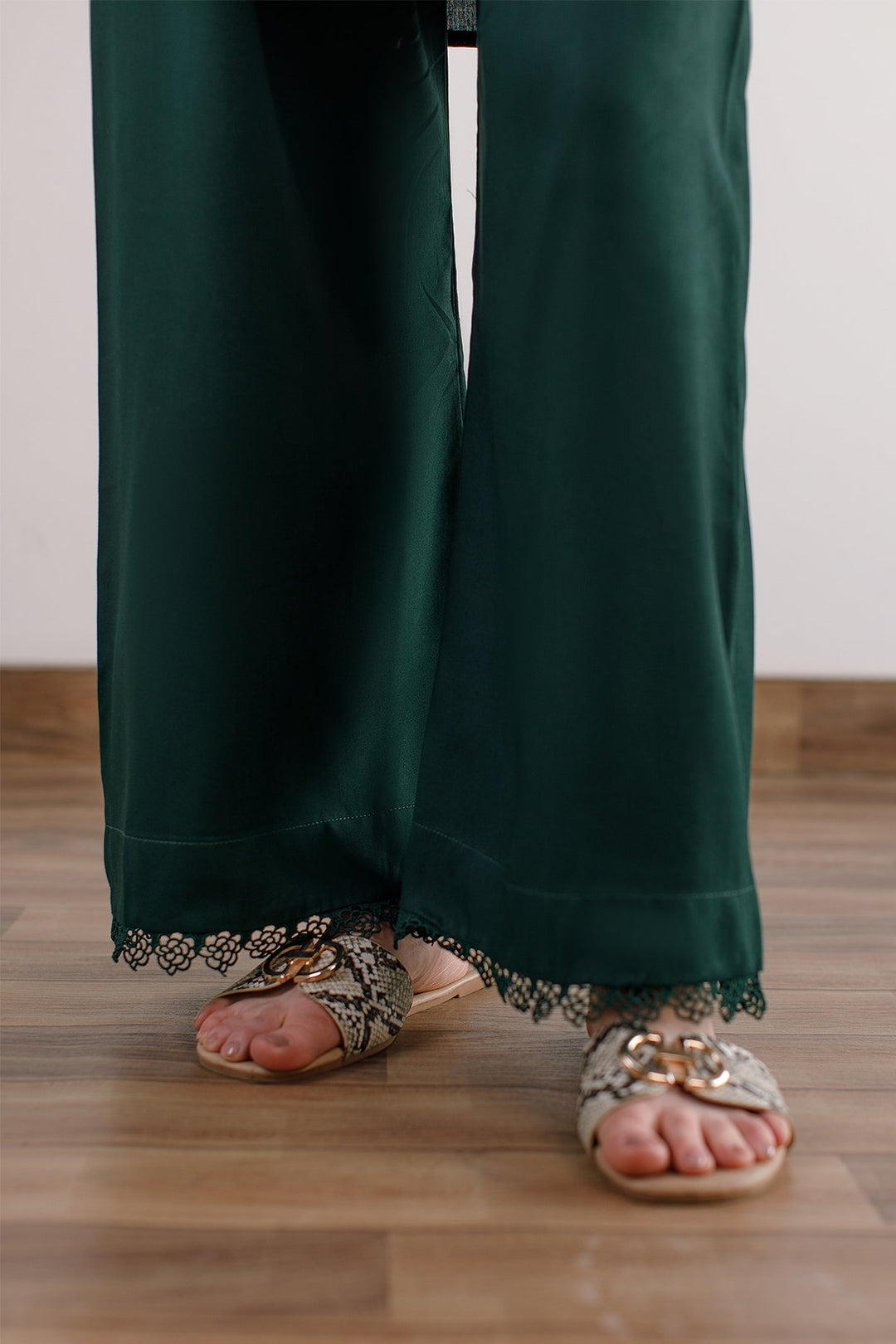 Bottle Green Linen Co Ord Set - Peach Republic