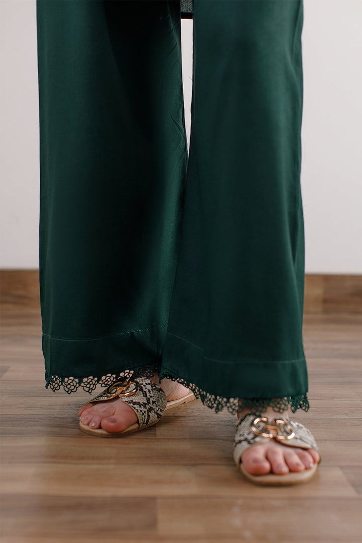 Bottle Green Linen Co Ord Set - Peach Republic