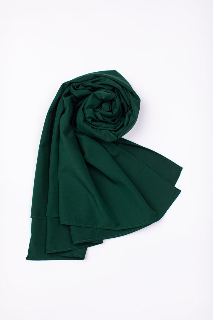 Bottle Green Plain Scarf - Peach Republic