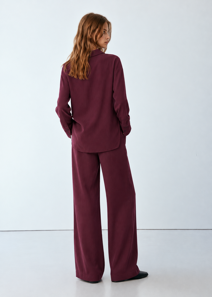 Burgundy Noir Co-Ord Set back view