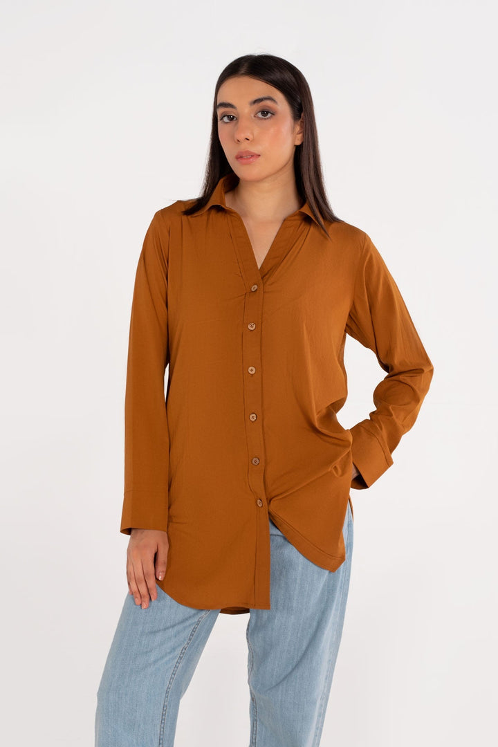 Button - Down Shirt - Peach Republic