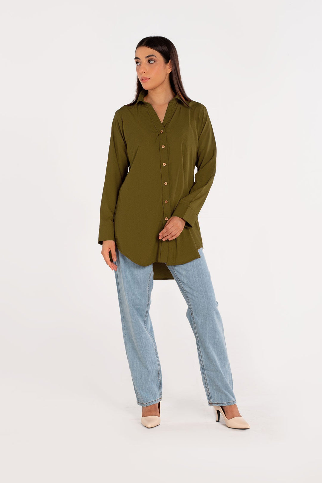 Button - Down Shirt - Peach Republic