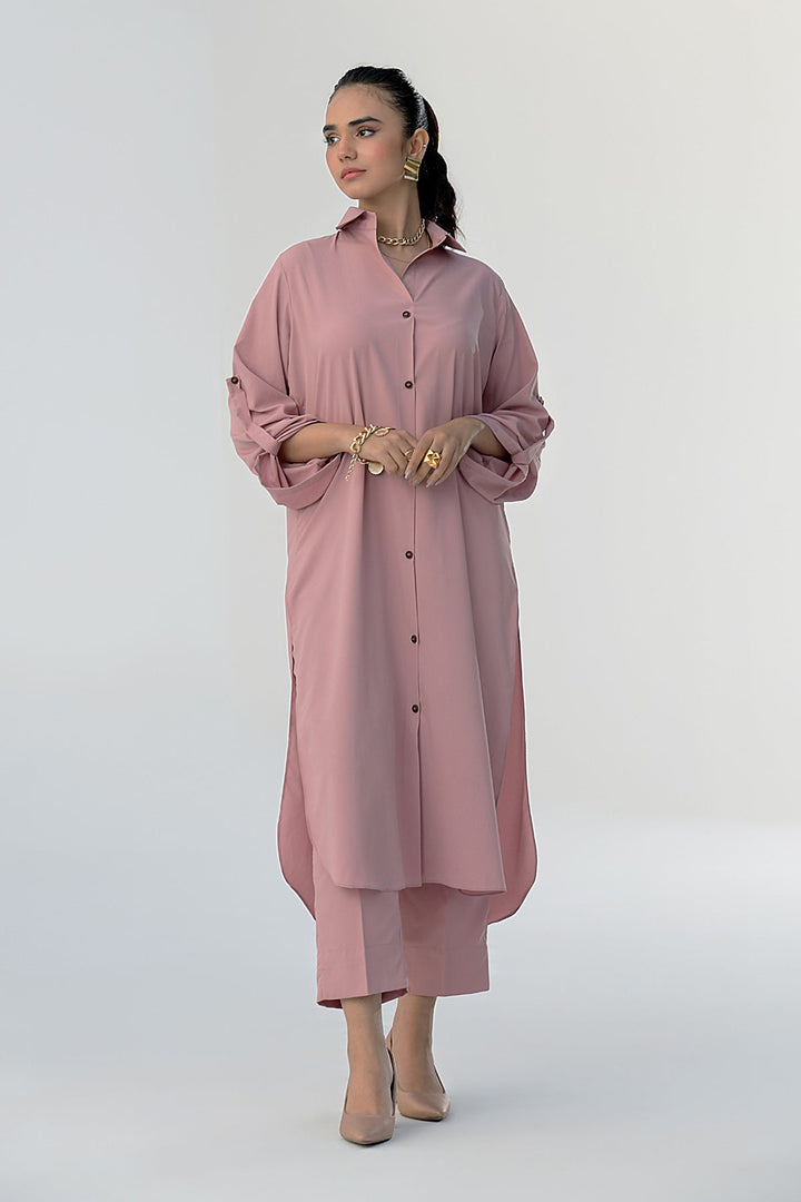 Buttoned Dress - 01 - Peach Republic