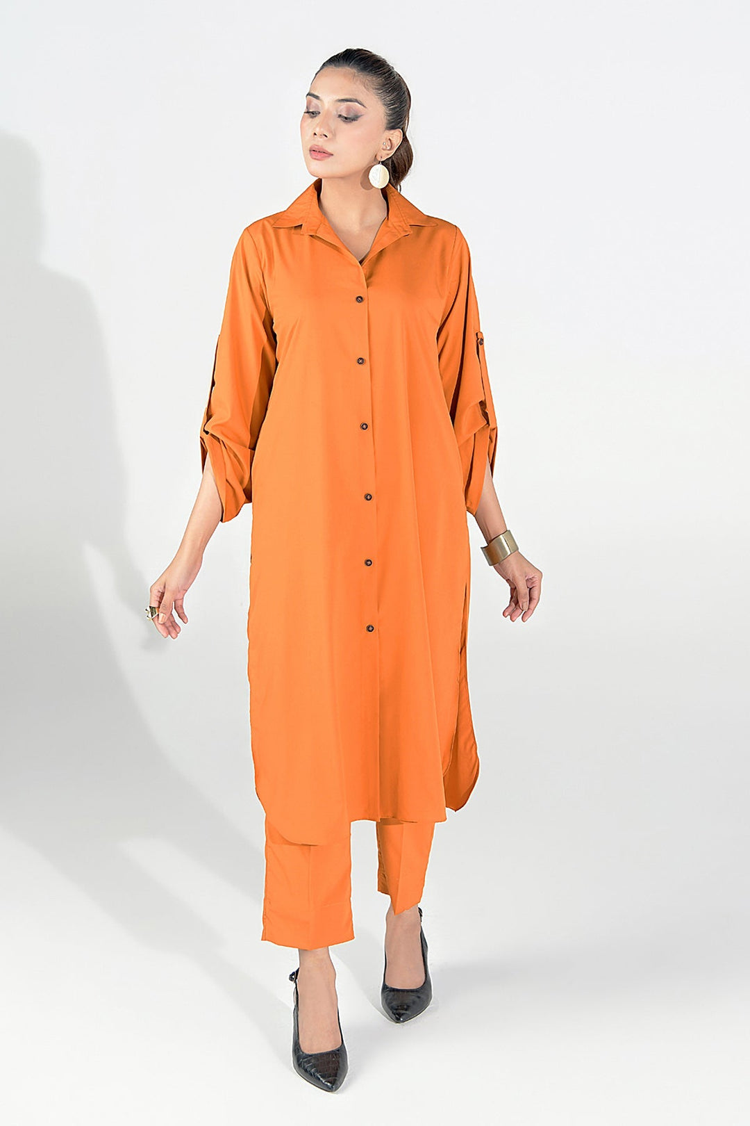 Buttoned Dress - 01 - Peach Republic