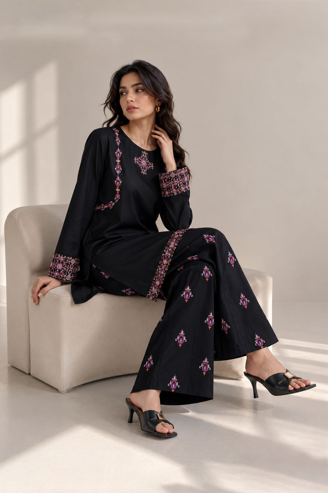 Black Embroidered Shirt - 02