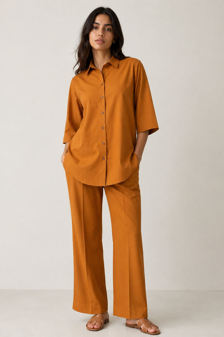 Caramel Linen Co Ord Set
