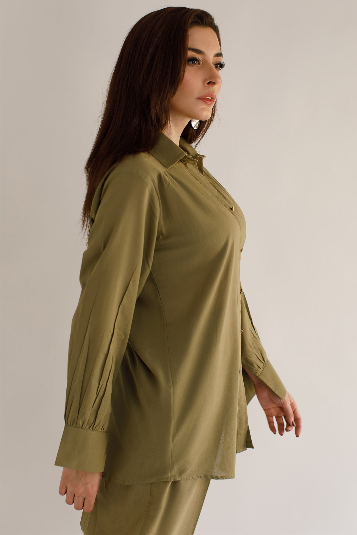 Camo Green Cambric Tunic - Peach Republic