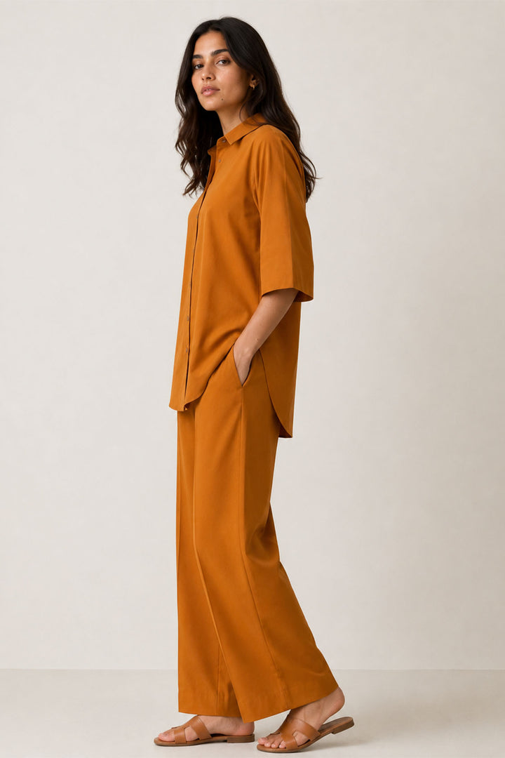 Caramel Linen Co Ord Set