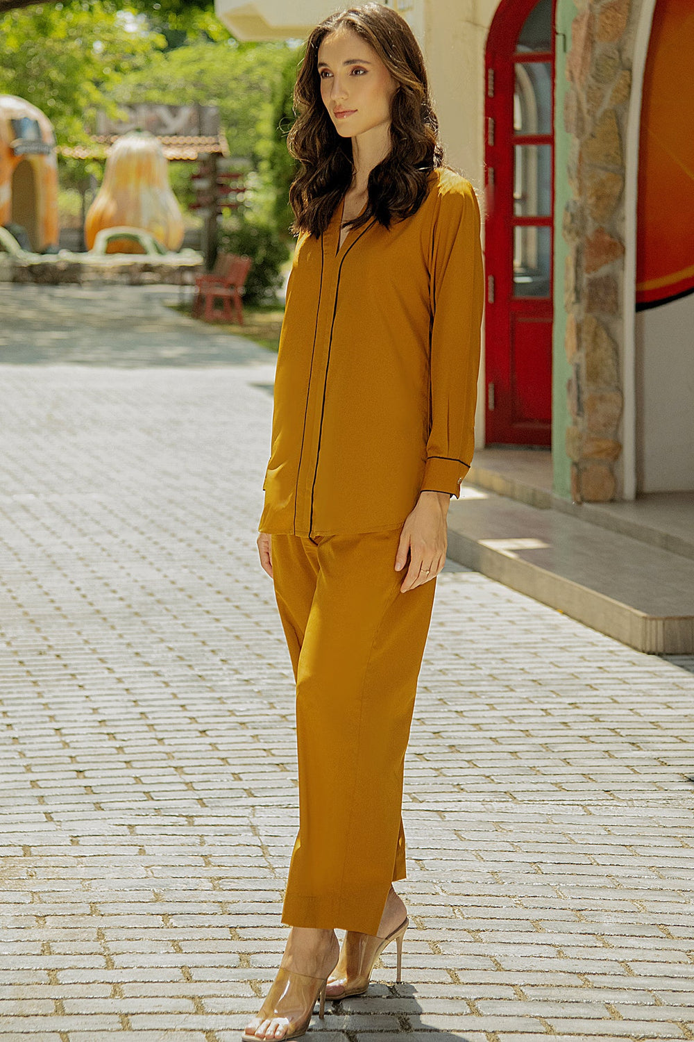 Caramel Co Ord Set - Peach Republic