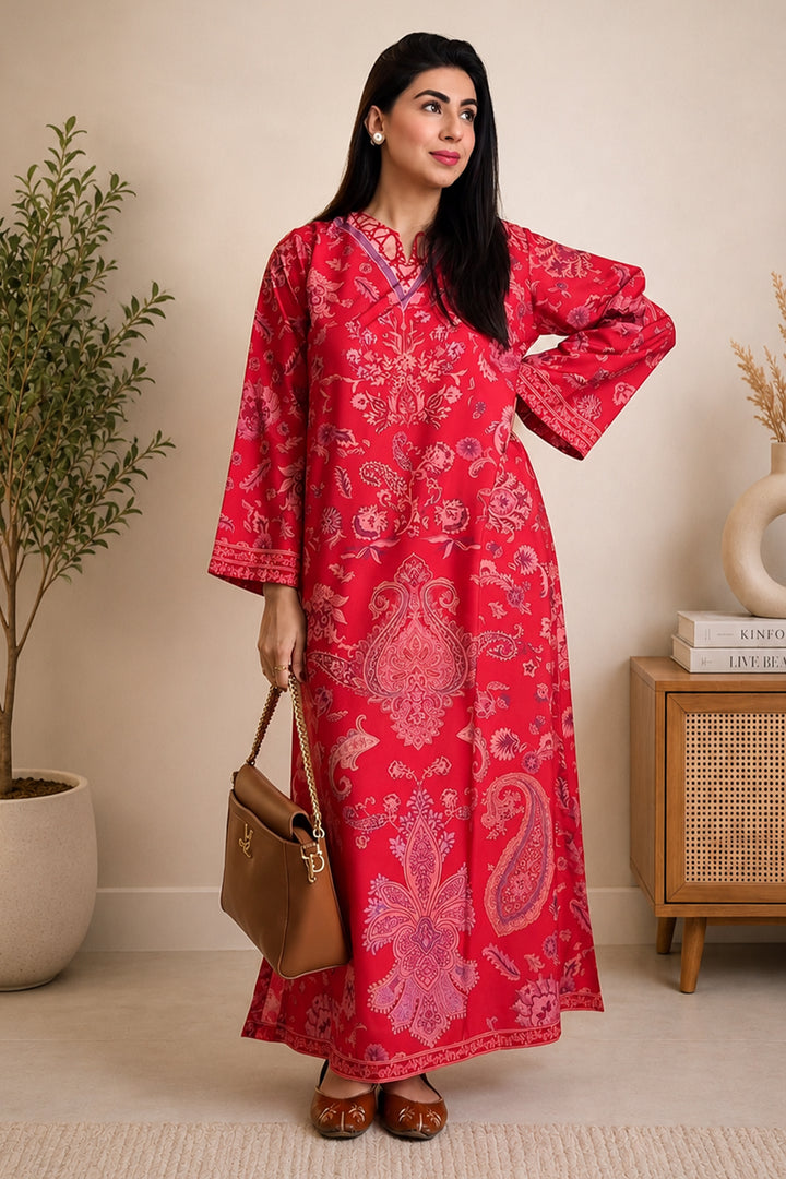 Scarlet Bloom Kaftan