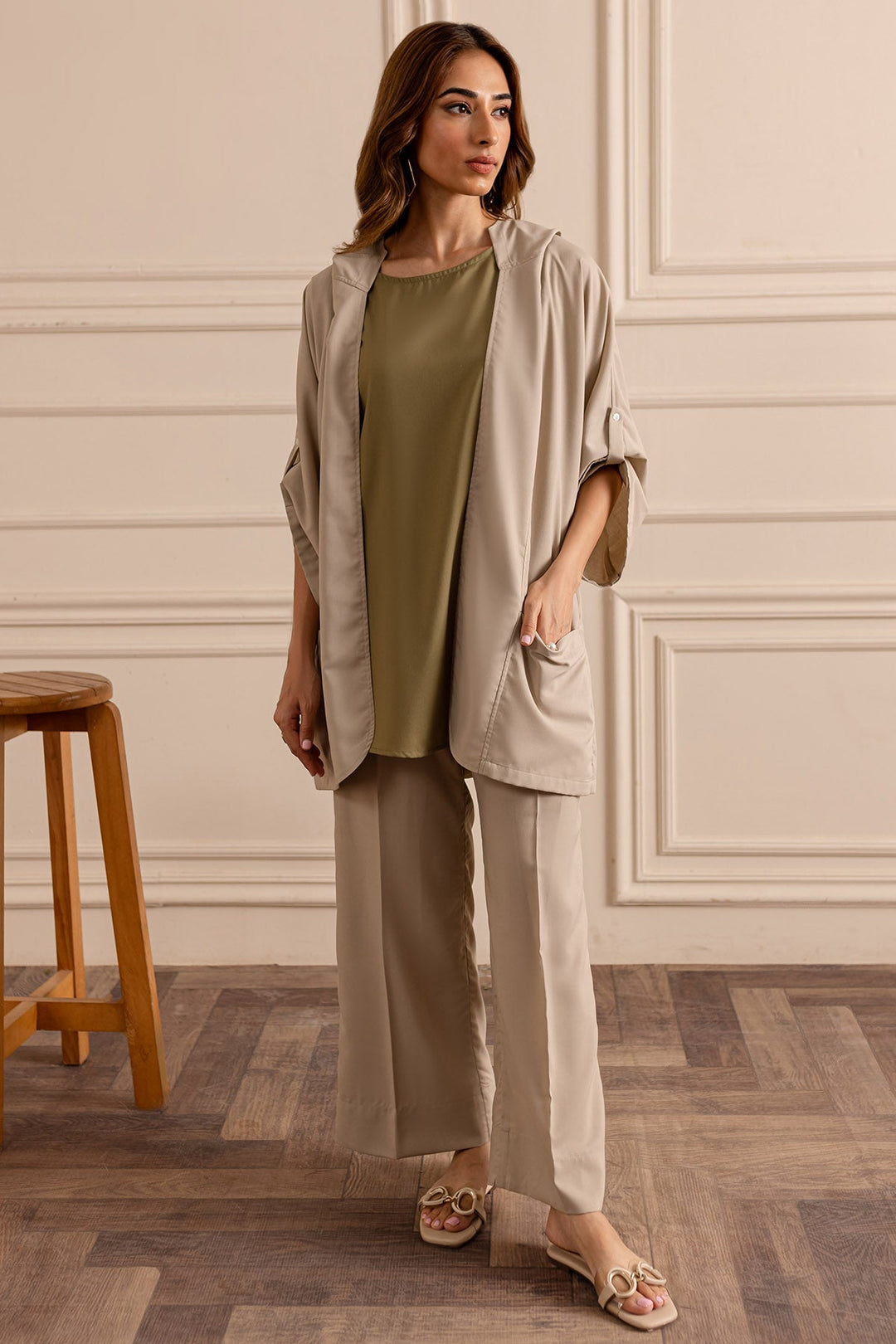 Classic Co Ord Set - 01 - Peach Republic