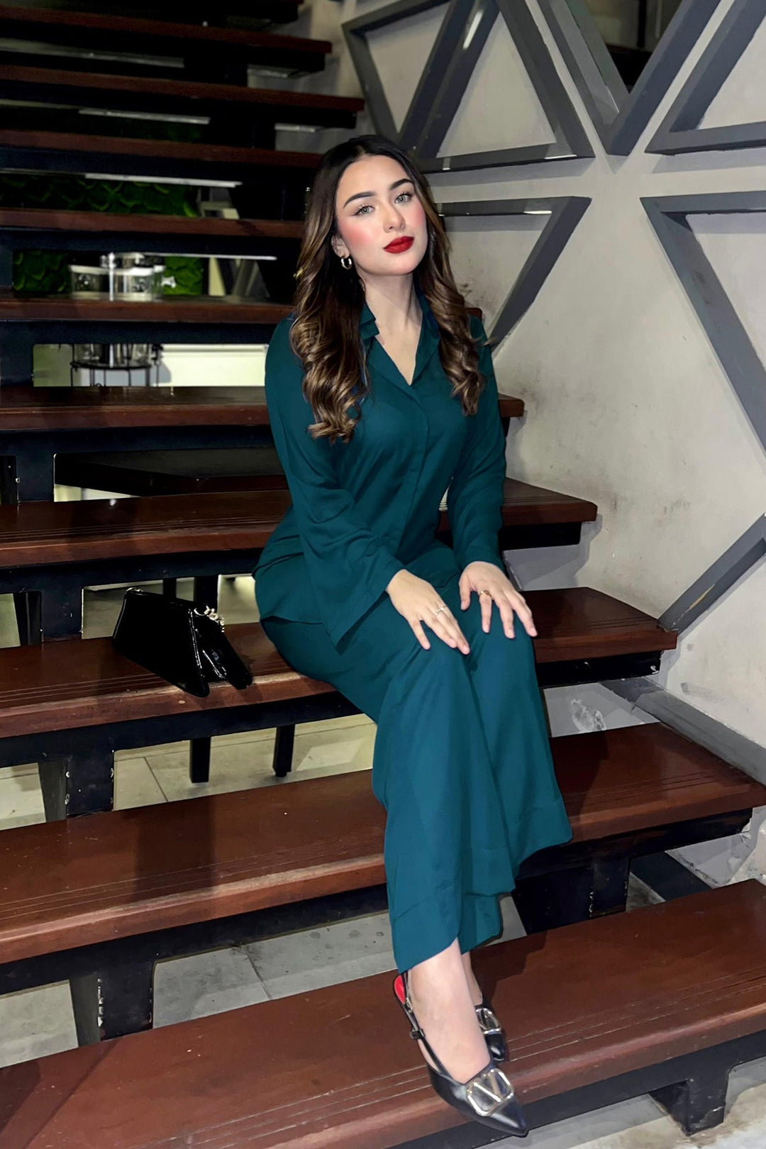 Classic Co Ord Set - 01 - Peach Republic