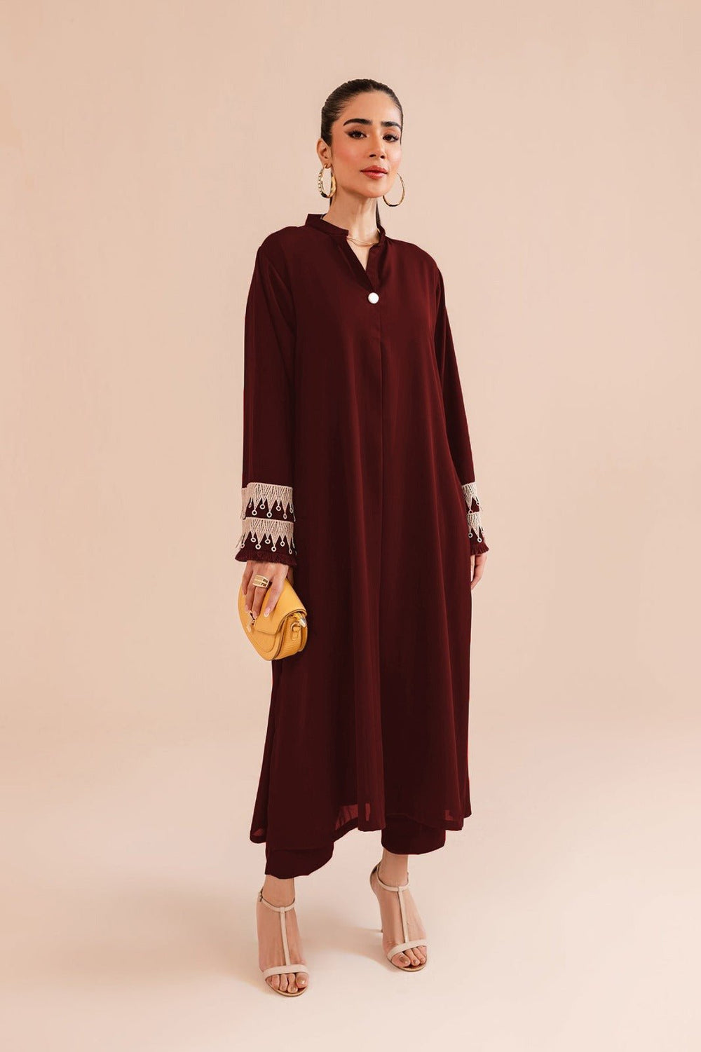 Classic Lace Dress - 01 - Peach Republic