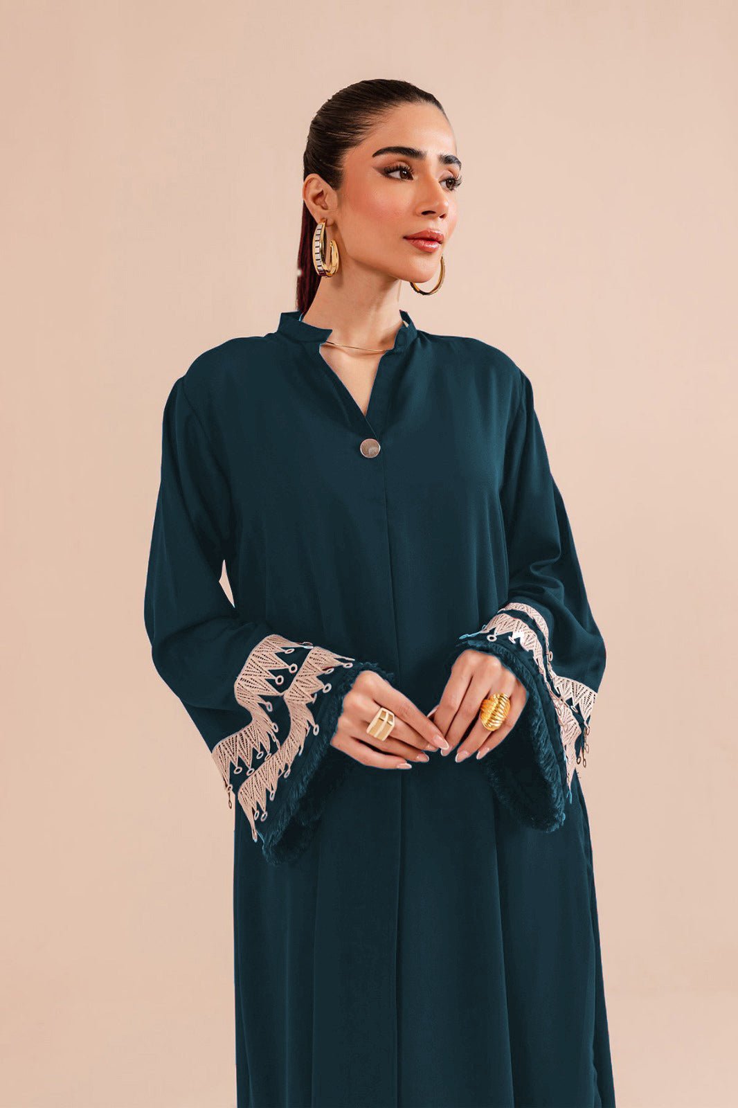 Classic Lace Dress - Peach Republic