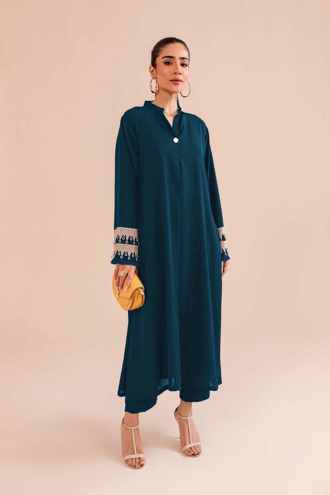 Classic Lace Dress - Peach Republic