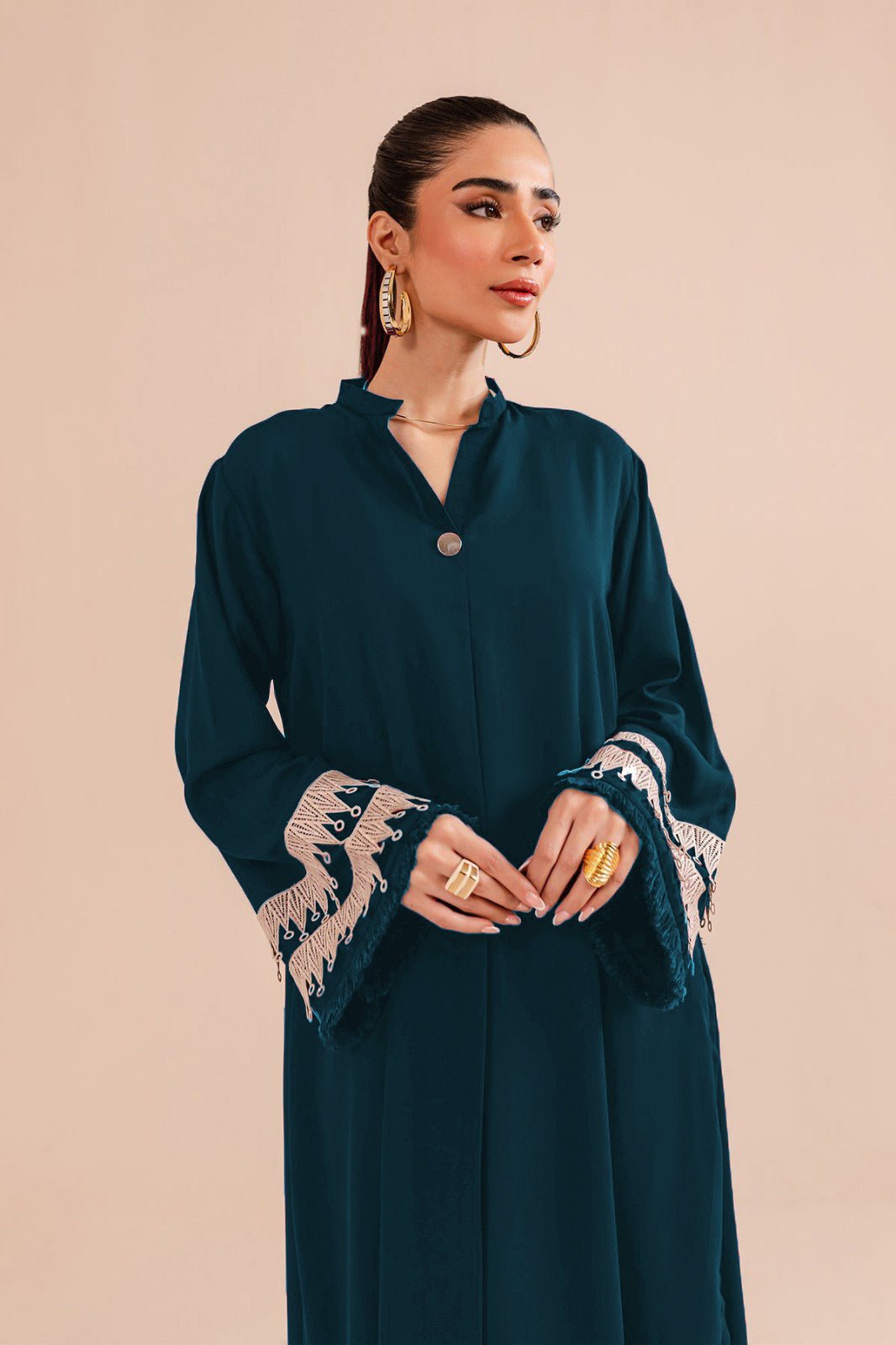 Classic Lace Dress - Peach Republic