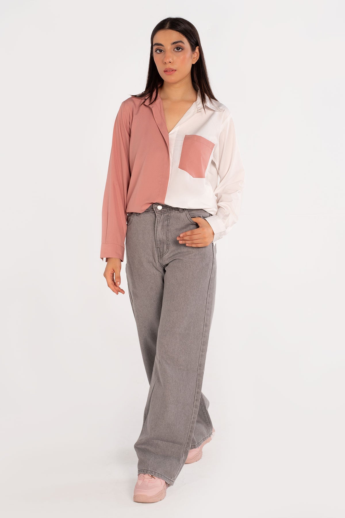 Color Block Top - Peach Republic