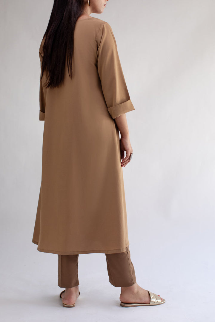 Colour Block Dress - 02 - Peach Republic