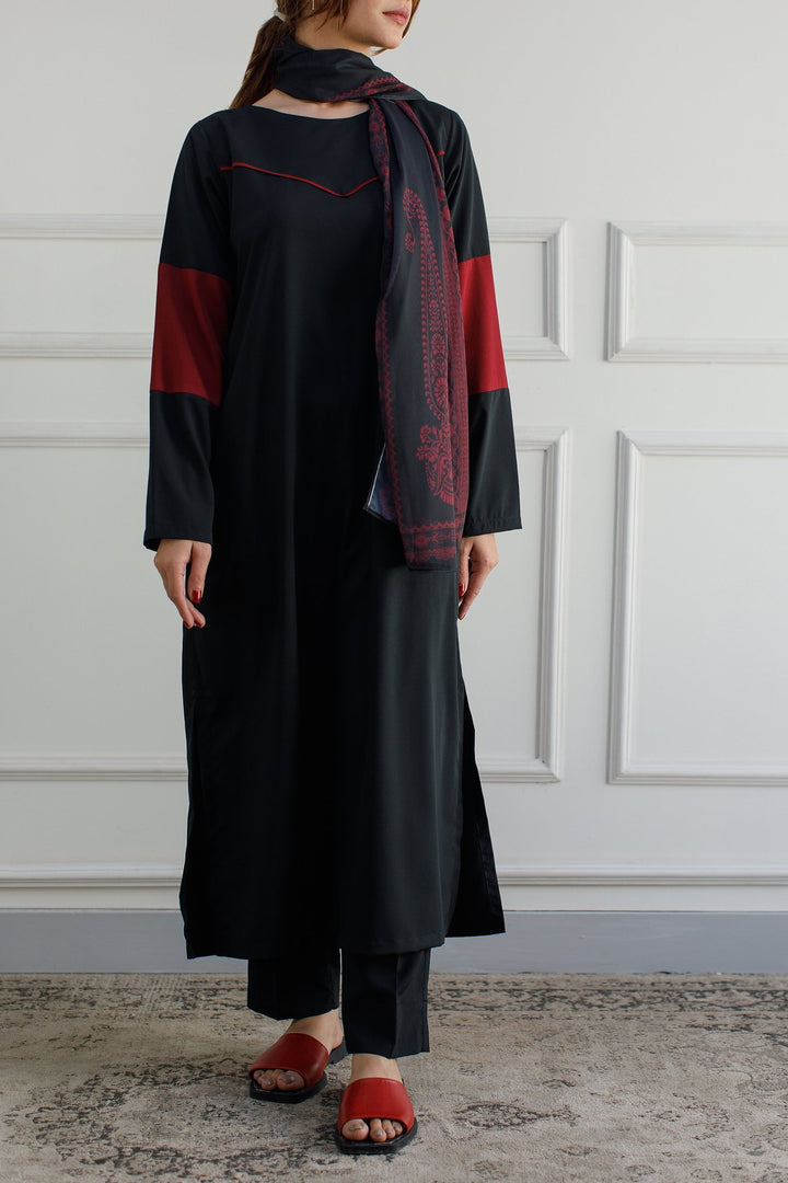 Colour Block Dress - 03 - Peach Republic