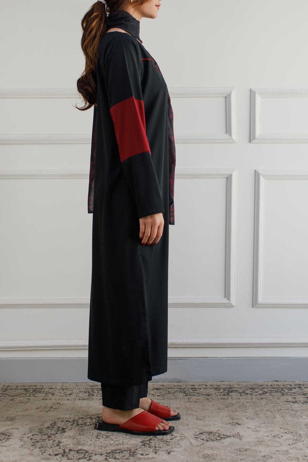 Colour Block Dress - 03 - Peach Republic