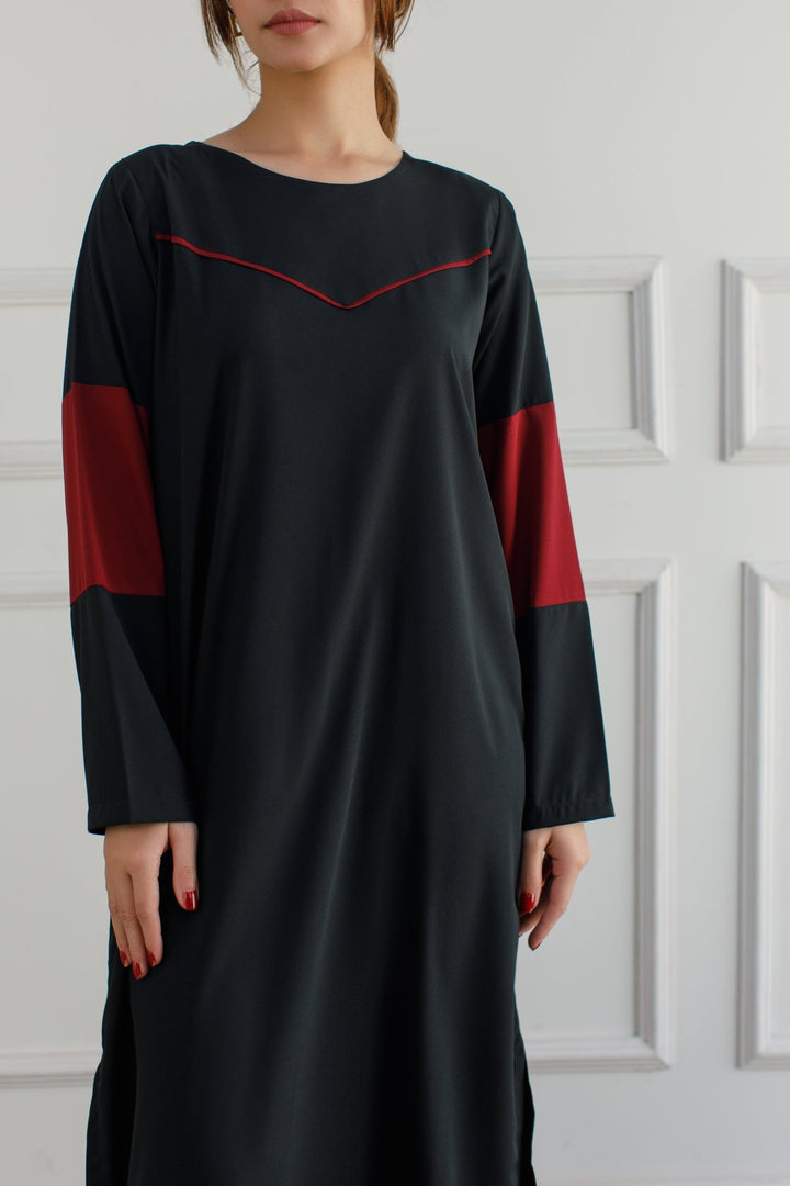 Colour Block Dress - 03 - Peach Republic