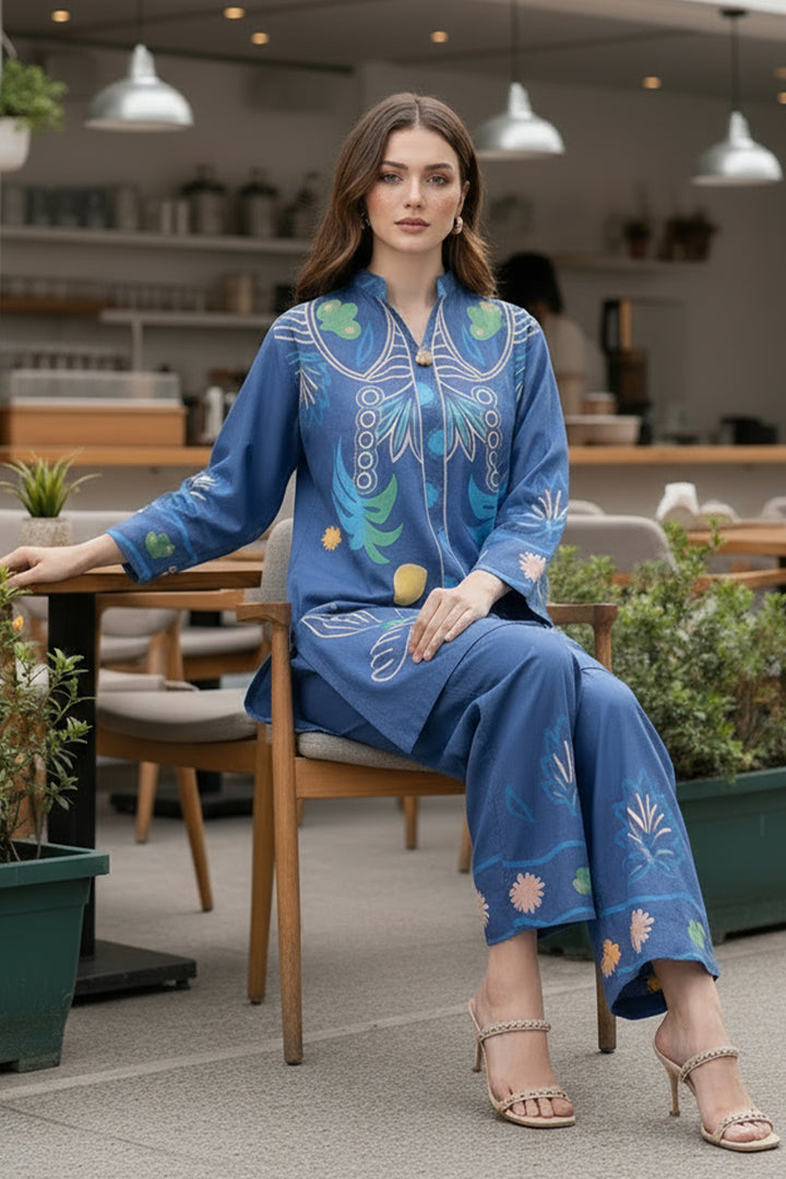 2 Piece Printed  Suit - 68
