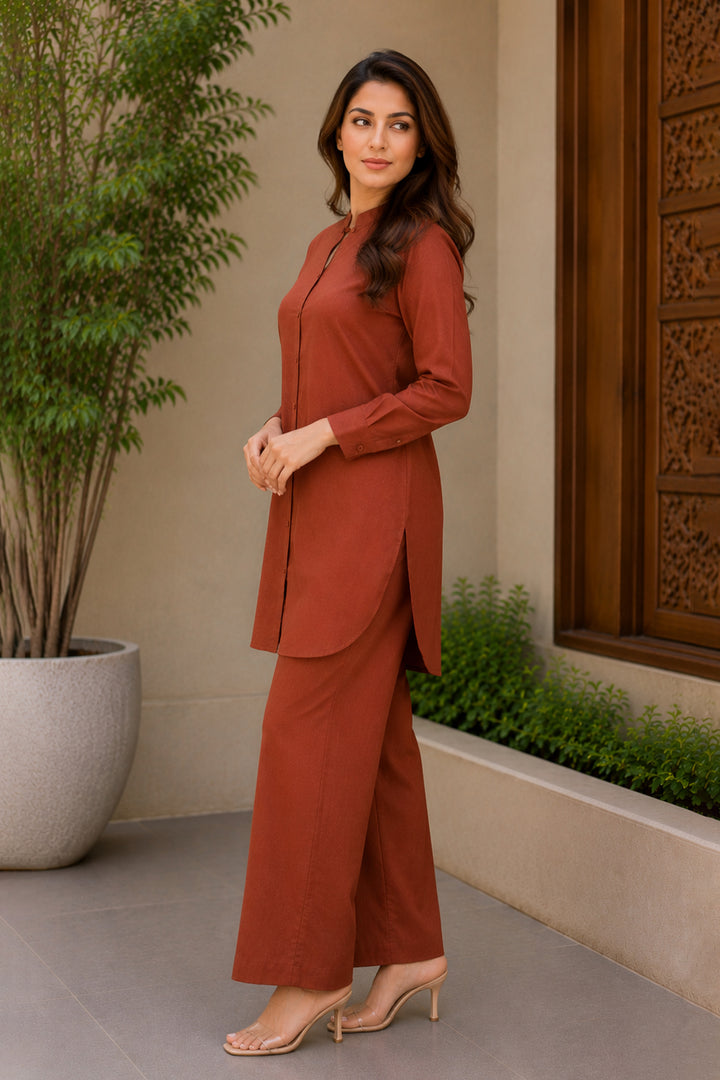 RUST CAMBRIC CO-ORD SET