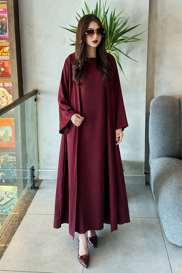 Maroon Layered Dress