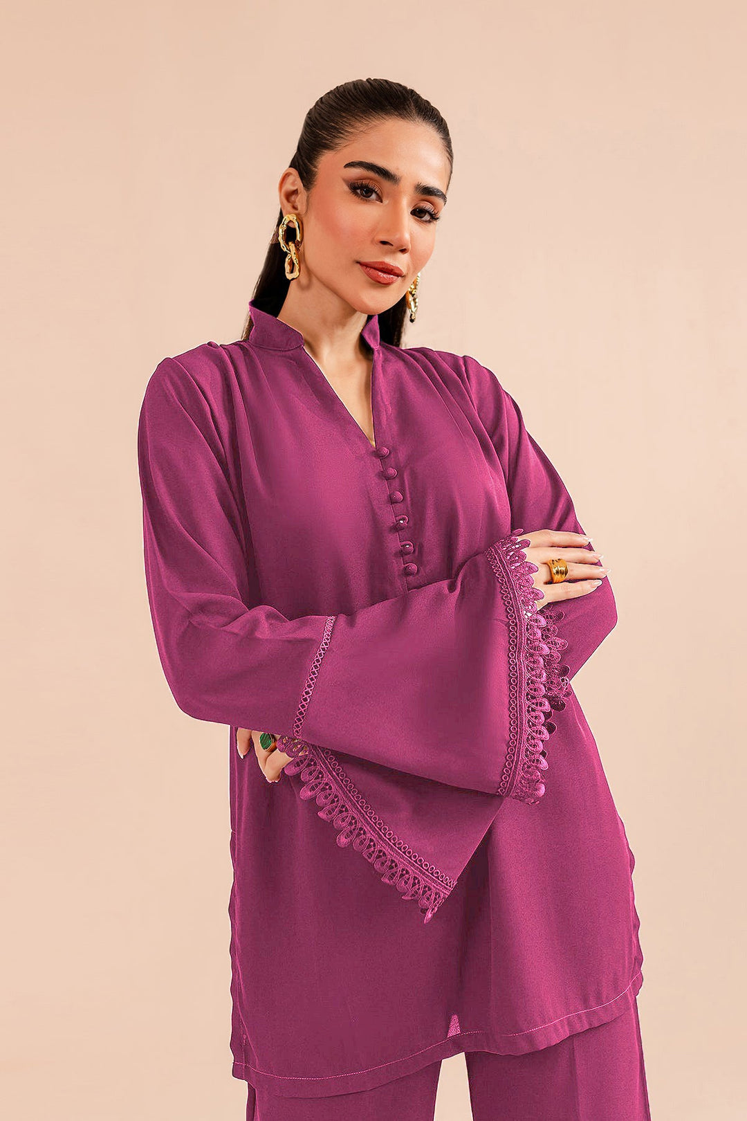 Deep Pink Classic Tunic - Peach Republic