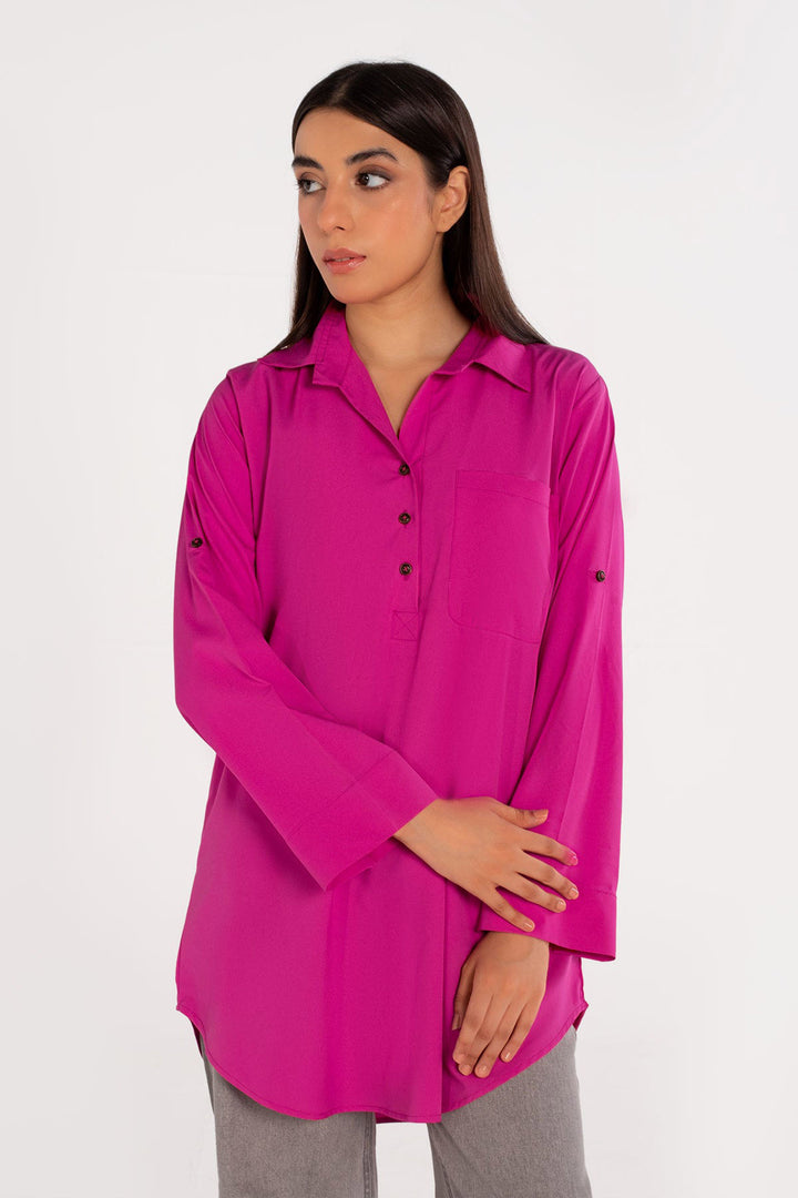 Pink Collar Top
