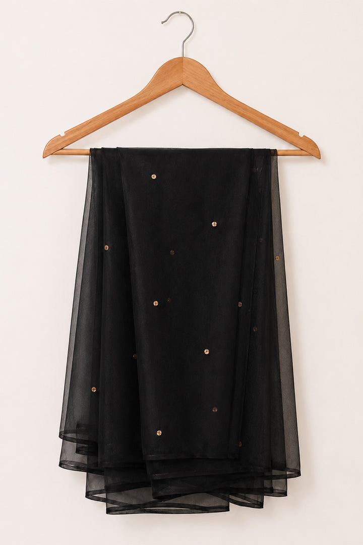 Black Organza Dupatta
