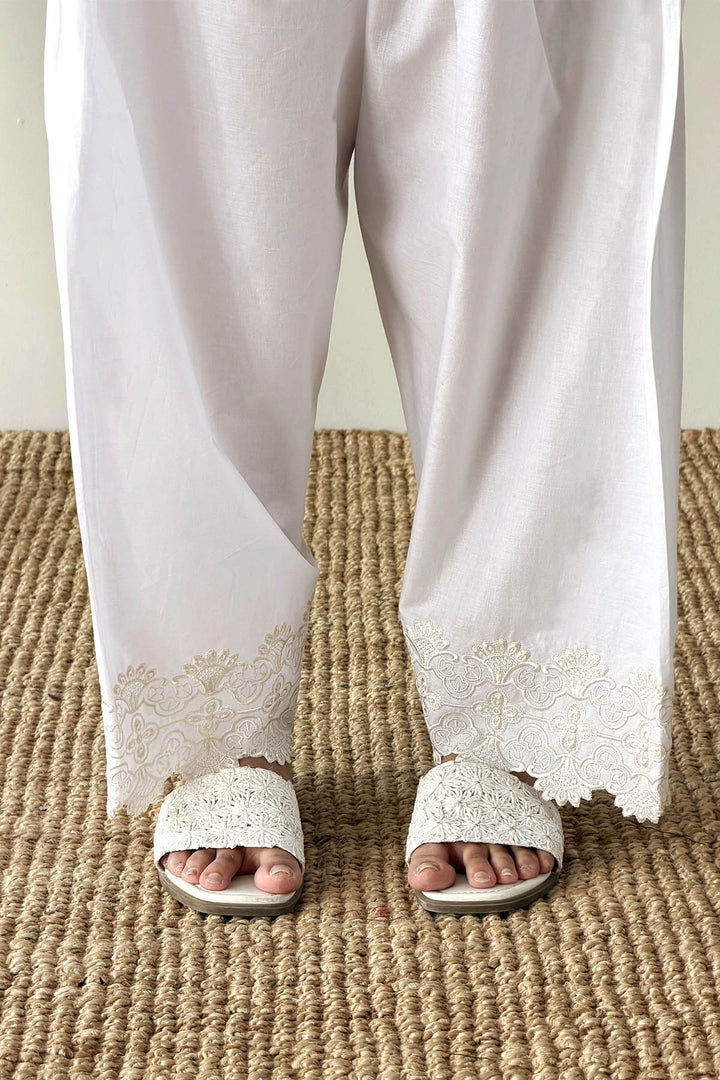 White Embroidered Shalwar