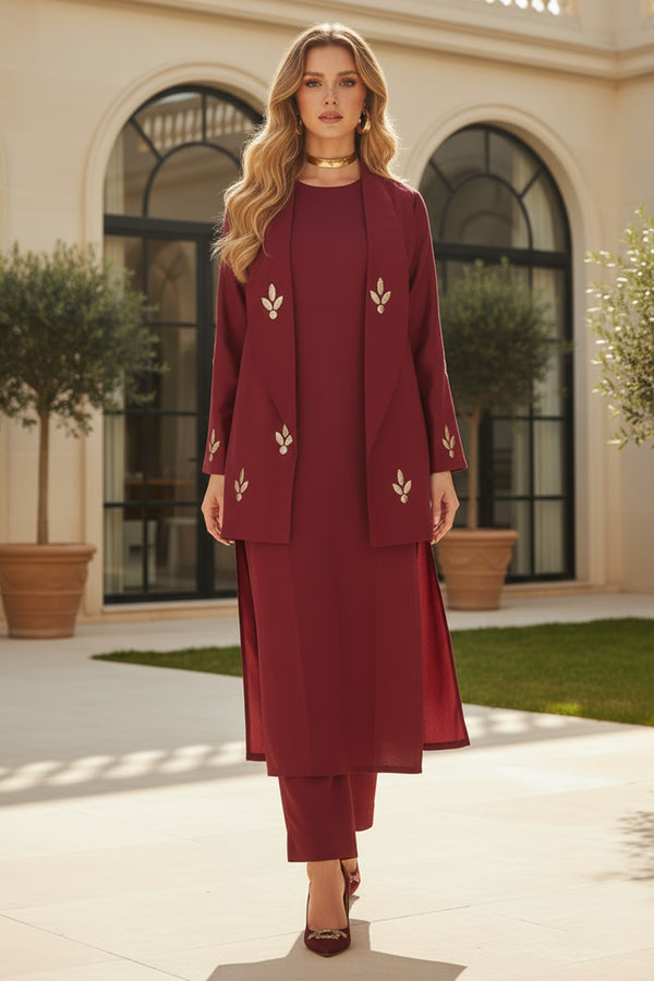 3 Pcs Layered Dress- 003