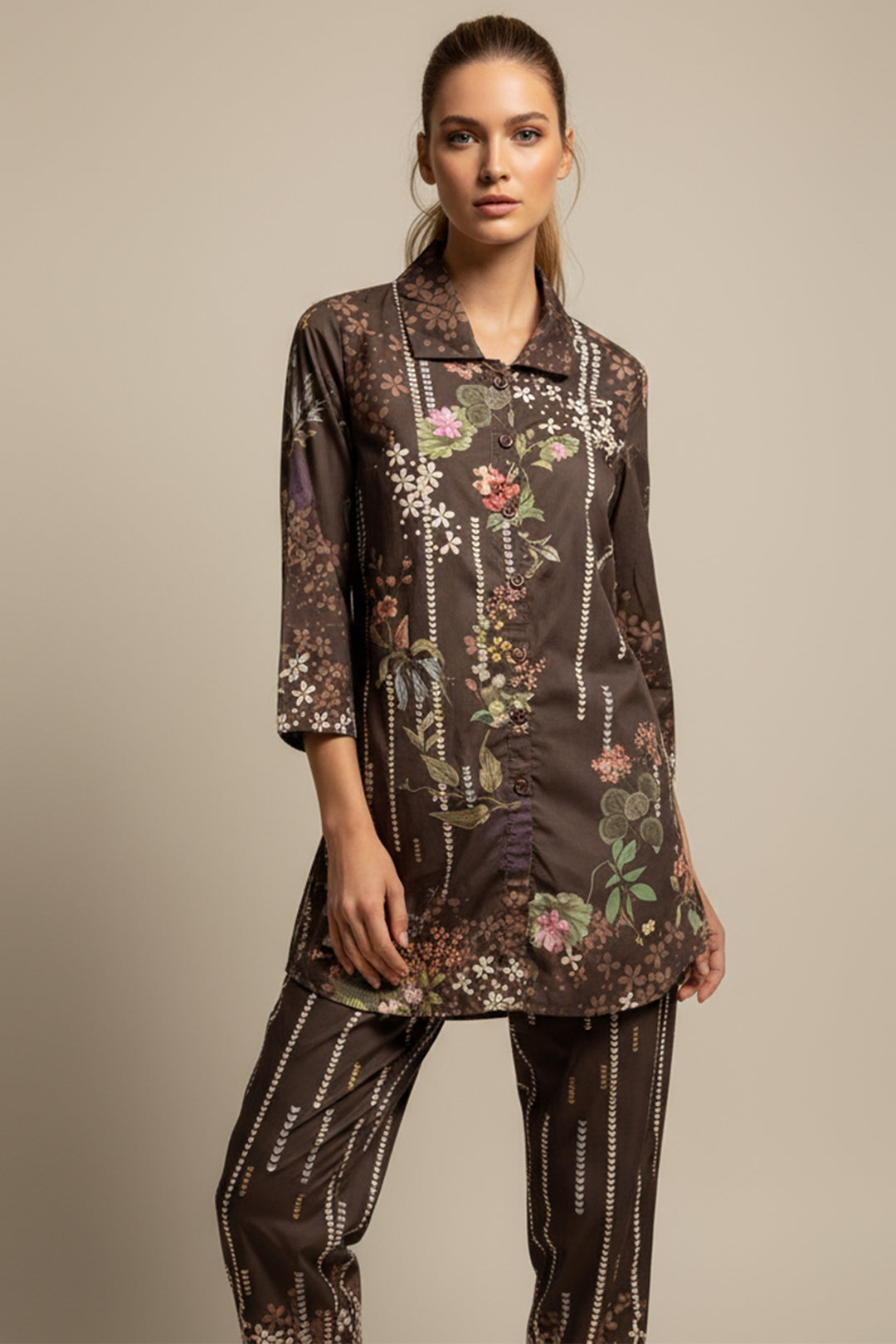 2 Piece Printed  Co Ord set - 75