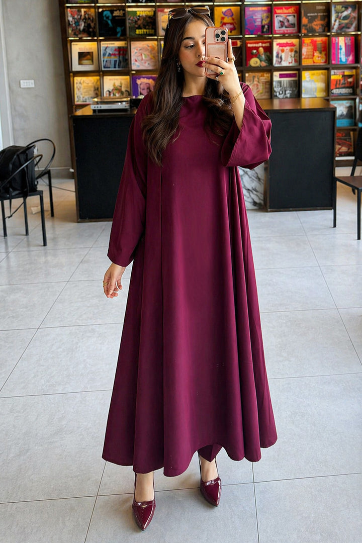 Maroon Layered Dress