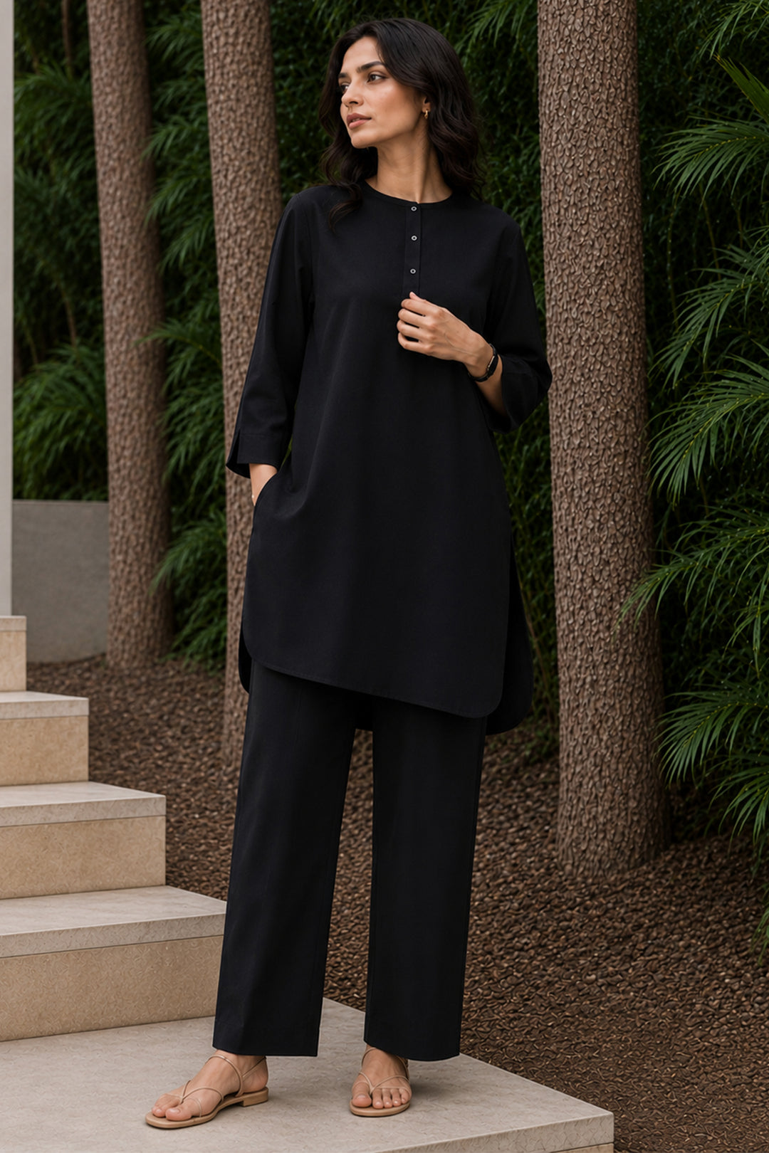 Classic Black Cambric Co Ord Set