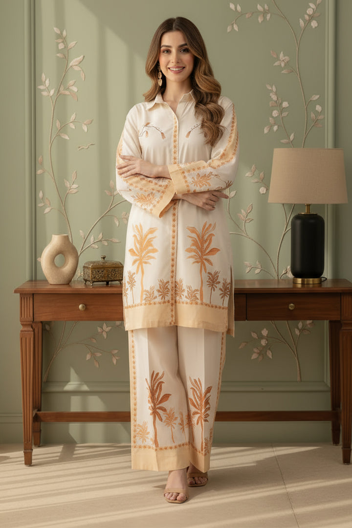 2 Piece Printed  Suit - 64
