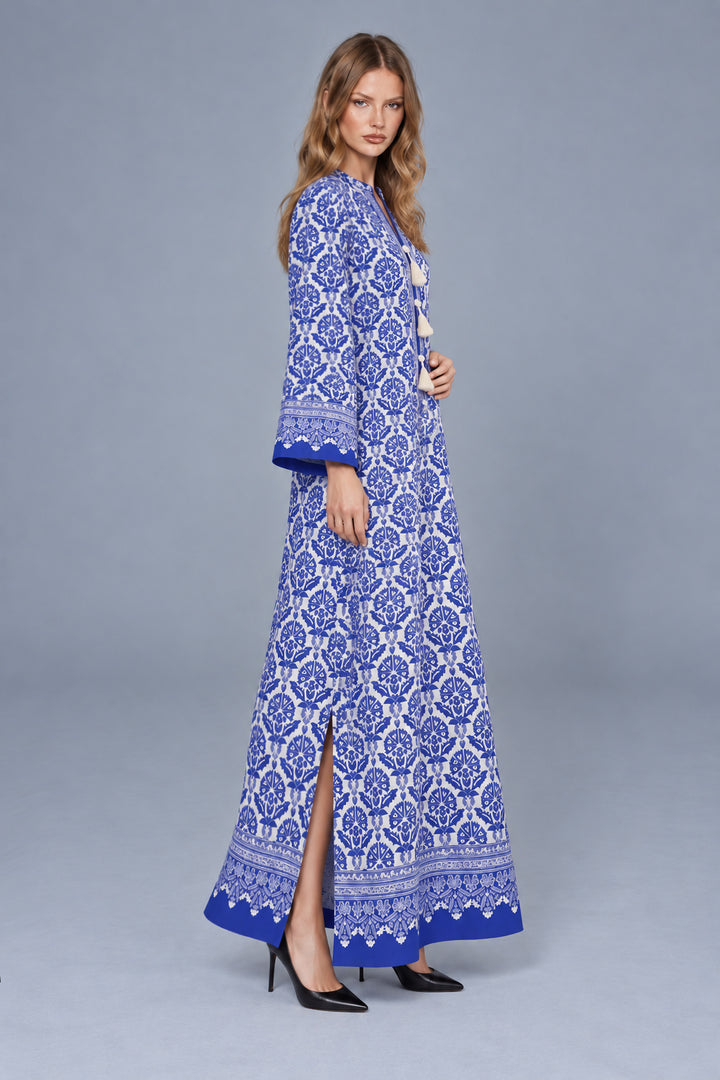 Ivory Blue Kaftan