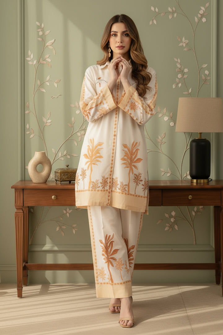 2 Piece Printed  Suit - 64
