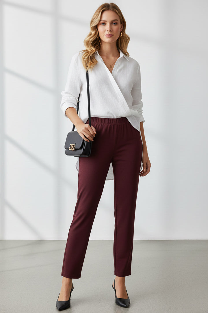 Maroon Plain Trouser - 01