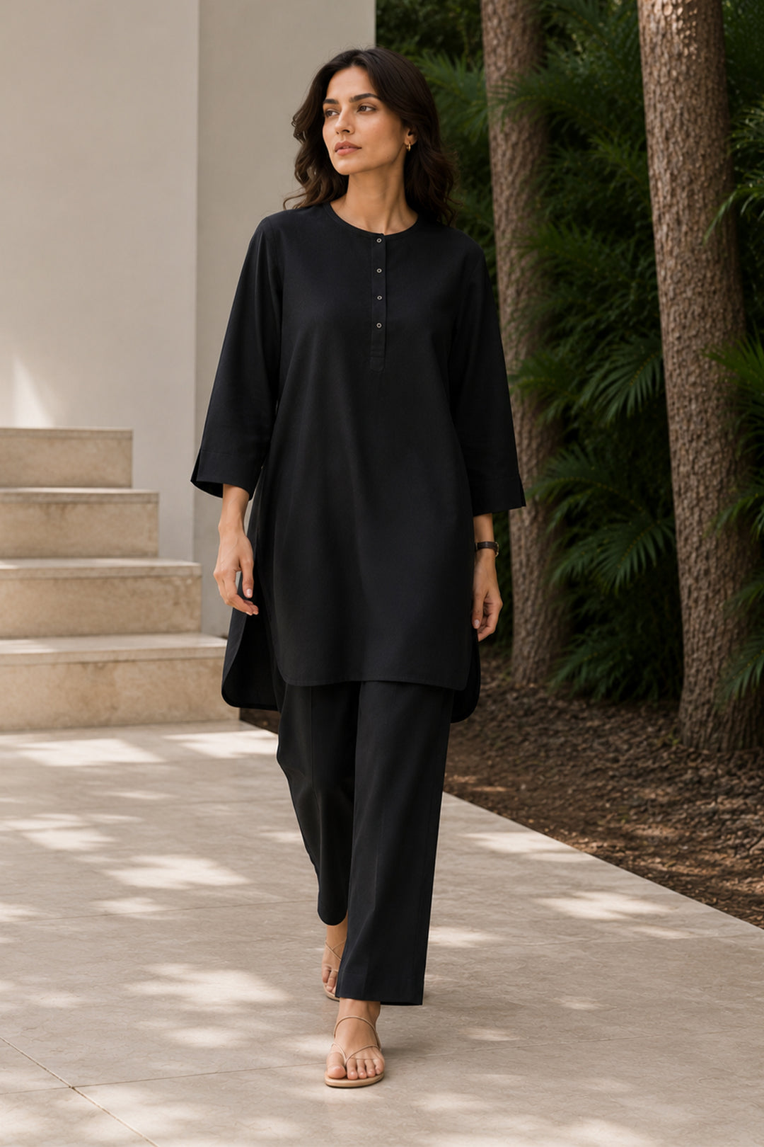 Classic Black Cambric Co Ord Set