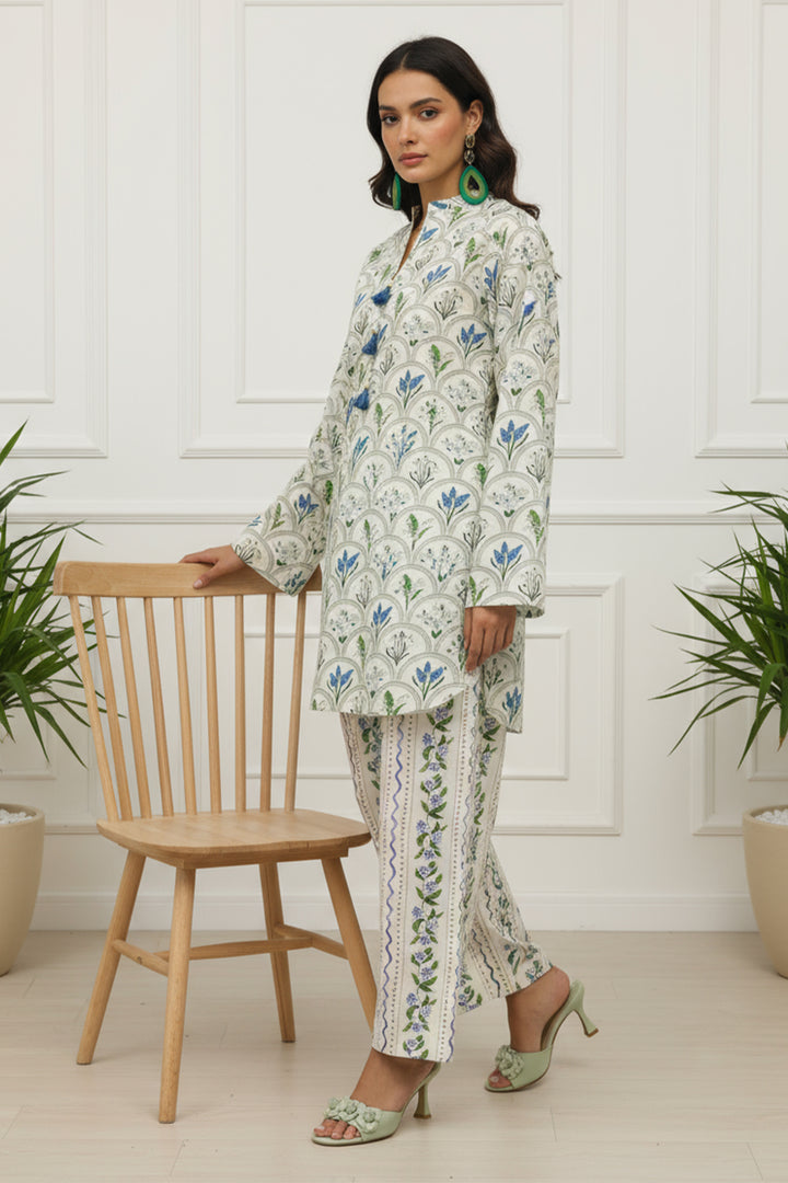 2 Piece Printed  Suit - 38