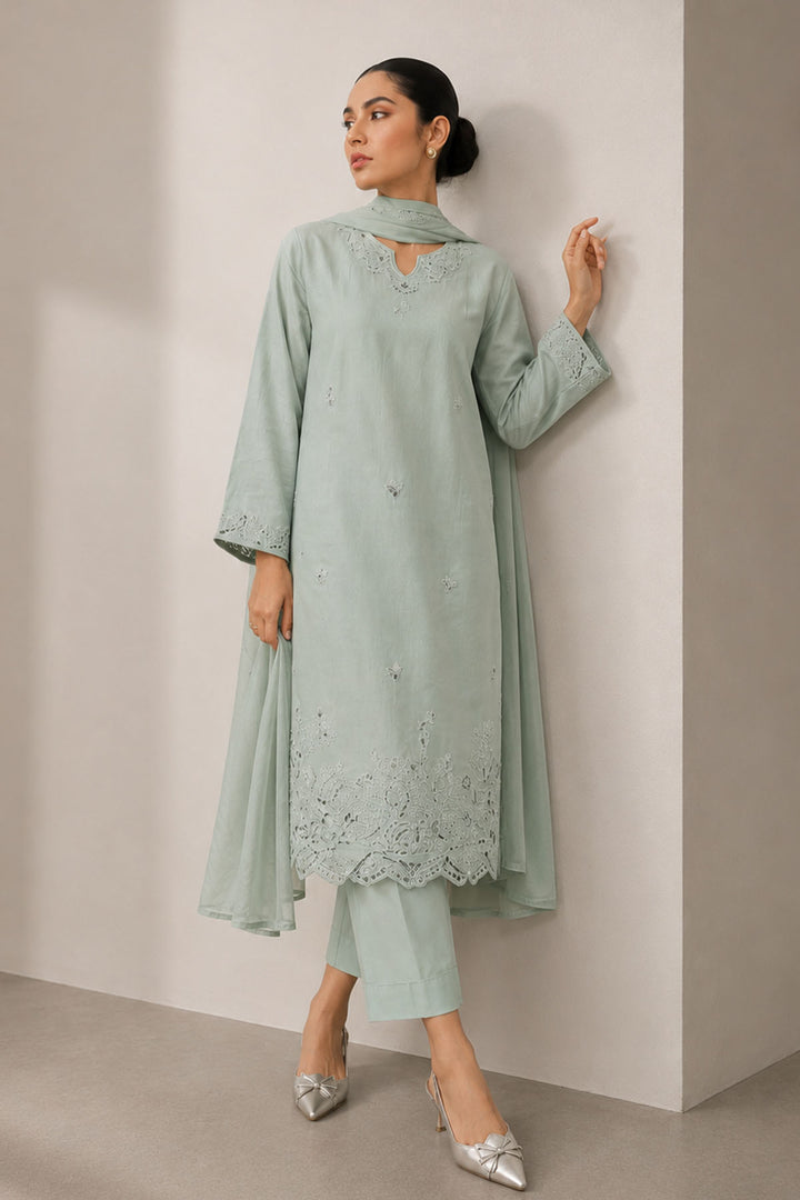 Mint Whisper Embroidered 3-Piece Set