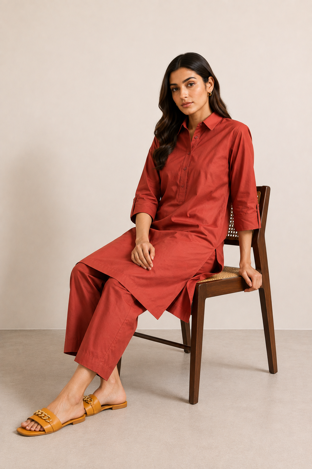 RUST CAMBRIC CO-ORD SET - 02